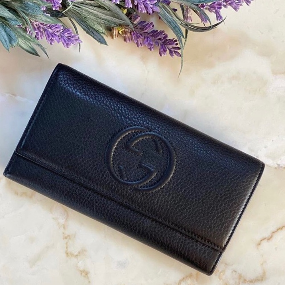 Gucci Full Size Black Wallet - Authentic